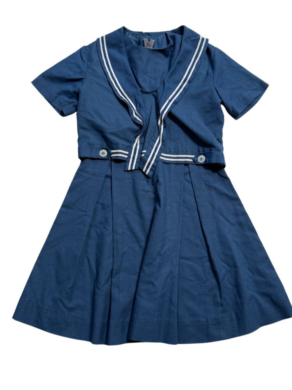 Vintage 1950s 2pc Sailor Dress Set Nautical Halloween Dress Up - Girls Size 12